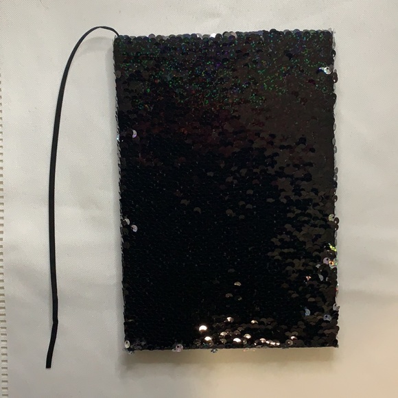 Reversible Black and Silver Sequin Notebook - Picture 3 of 7